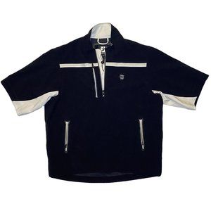 Men's Footjoy Dryjoy Golf Tour XP Size XL Black 1/2 Zip Short Sleeve Jacket